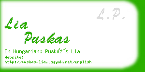 lia puskas business card